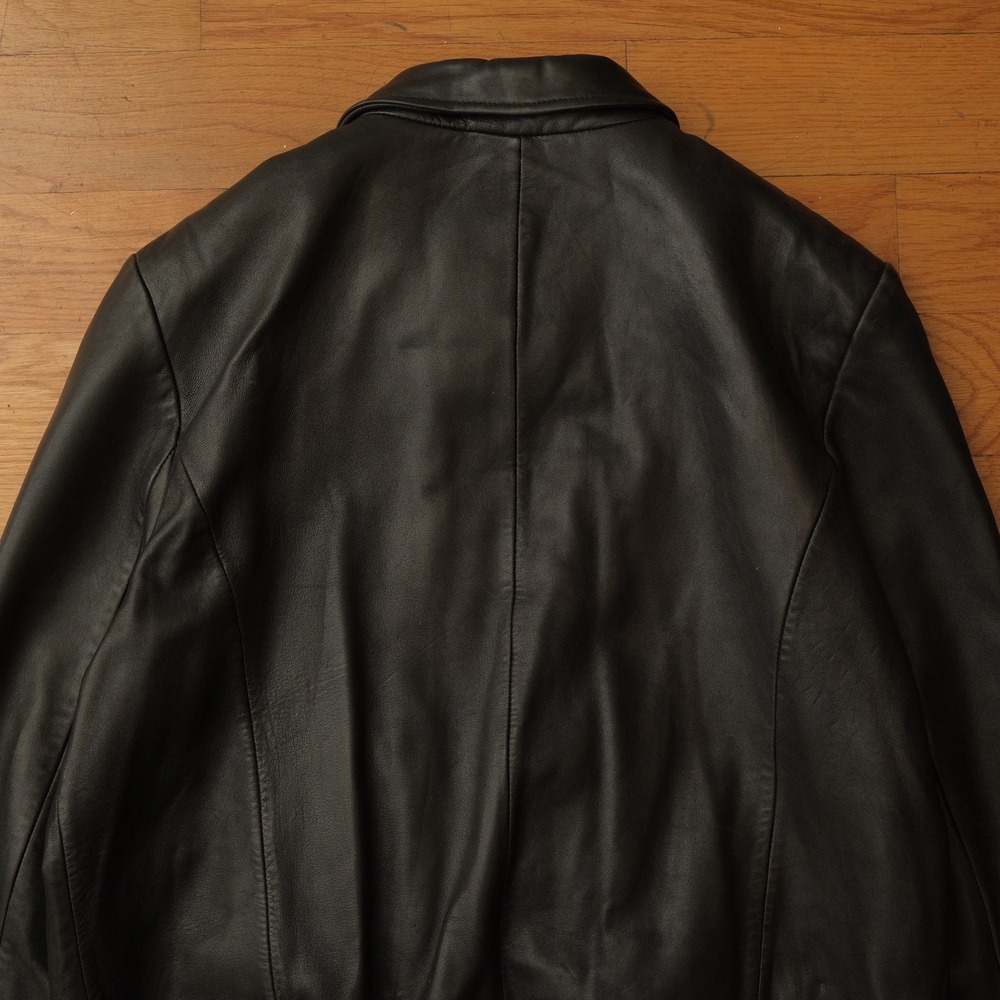 Danier Canada Black Genuine Leather Bomber Jacket Zip Front Classic Style Size S - Picture 10 of 11